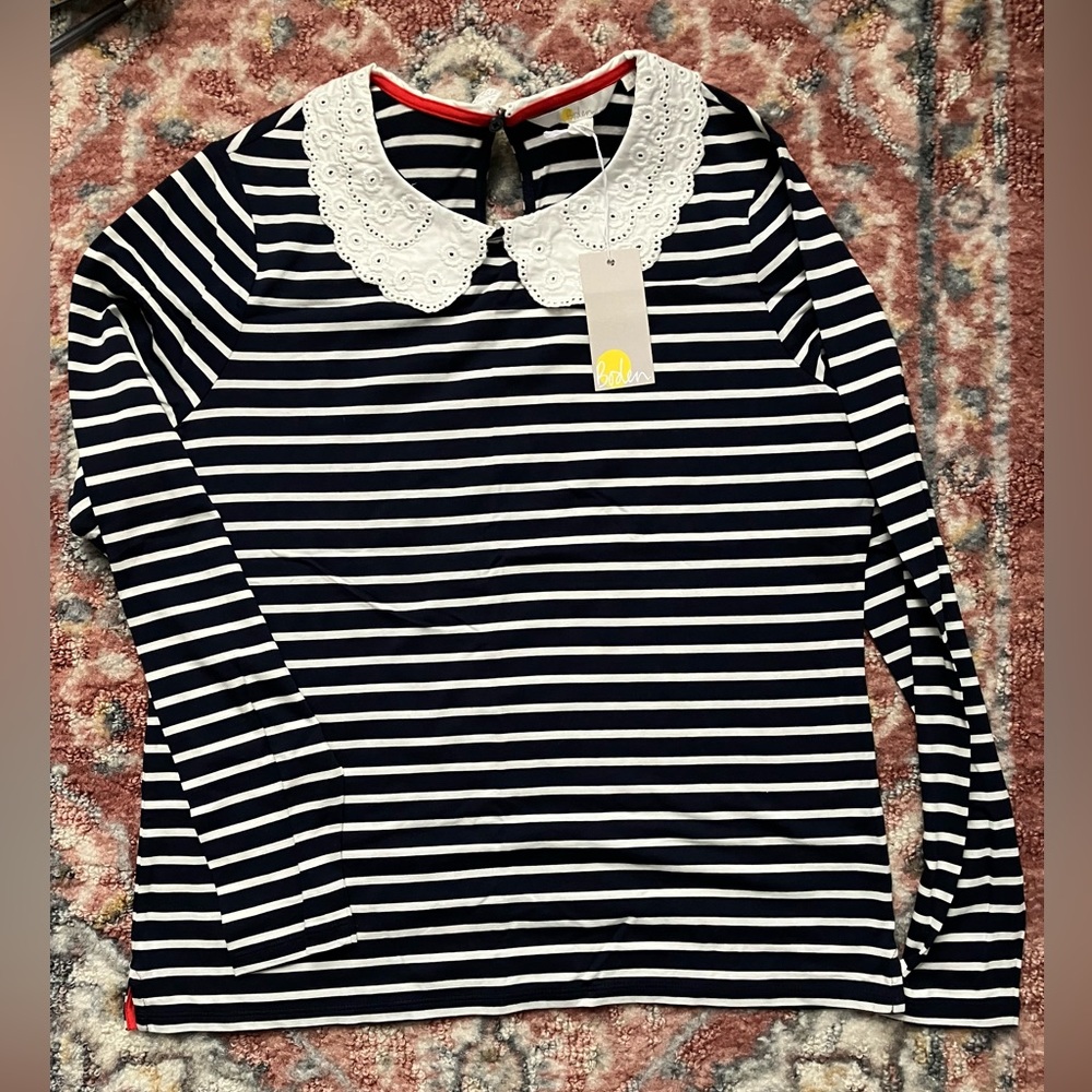 Boden collar shirt. NWT. Size 10